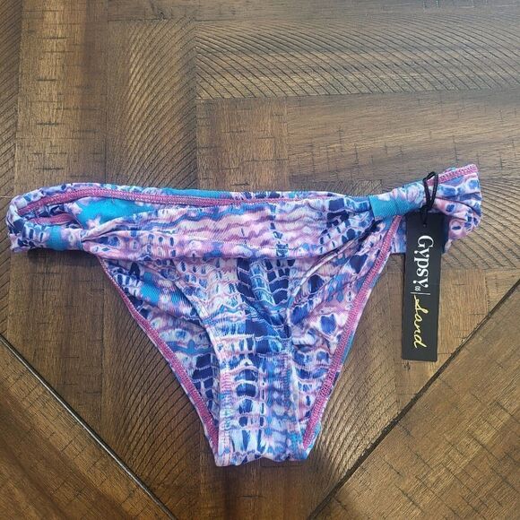 Gypsy05 Bikini Bottom Extra Small Pink Purple and Blue - Picture 1 of 6